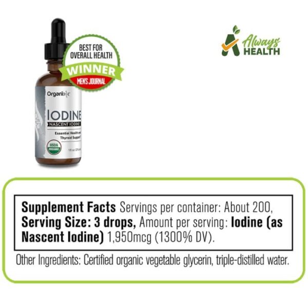 USDA Certified Organic Nascent Iodine
